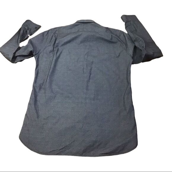 The Kooples Dark Blue Hidden Button Down Dress Shirt Size Small - Picture 5 of 7